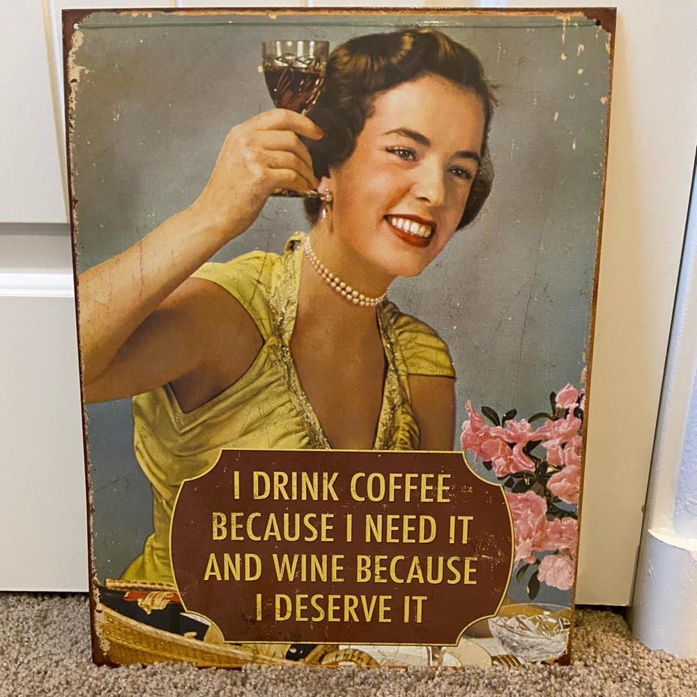 Metal decor sign